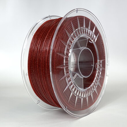 PETG filament 1.75 mm Galaxy sparkling red Devil Design 1kg