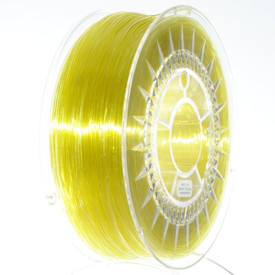 PET-G 1.75 mm filament yellow transparent Devil Design 1 kg