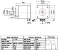 Stepper motor 0.56Nm with integrated T8x8 trapezoid and nut