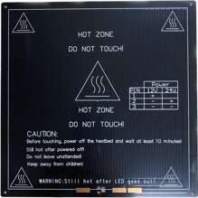 Aluminum heated pad 220x220x3