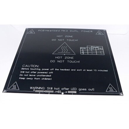 Aluminum heated pad 214x214x3