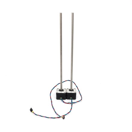 Step motor axis from with integrated trapesis T8x8 and matrix