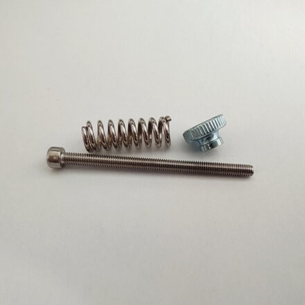Set spring, bolt and radiated nut - proceeding