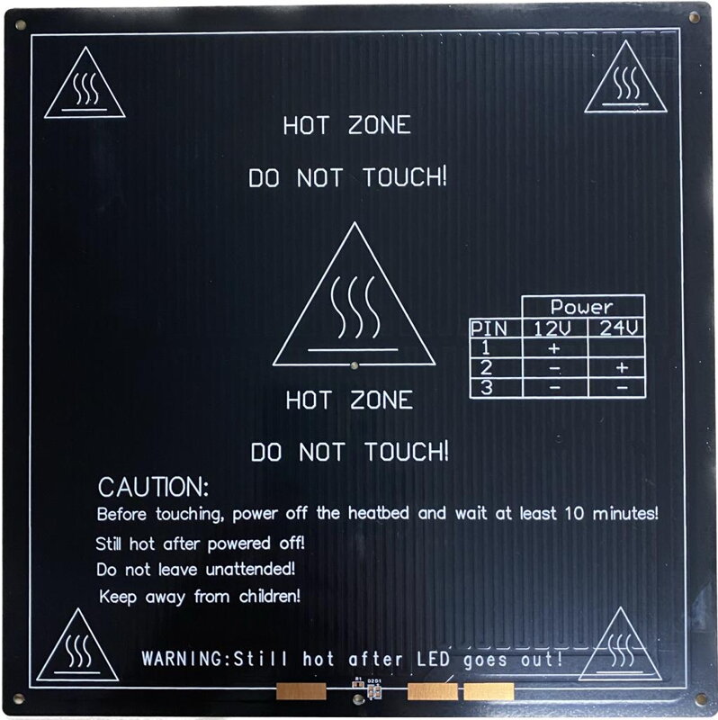 Aluminum heated pad 220x220x3
