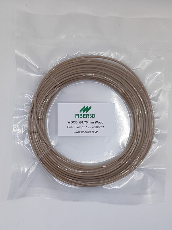 FIBER3D WOOD sample - wooden filament 1.75 mm 10 m FIBER3D WOOD sample - wooden filament 1.75 mm 10 m