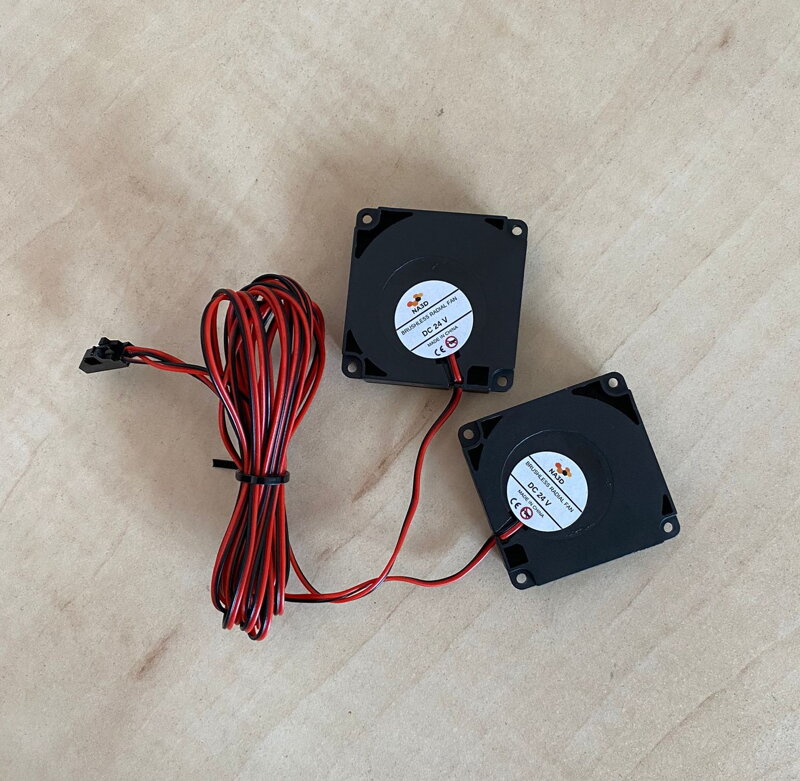 Set of 2 radial fans 4010 - one connector