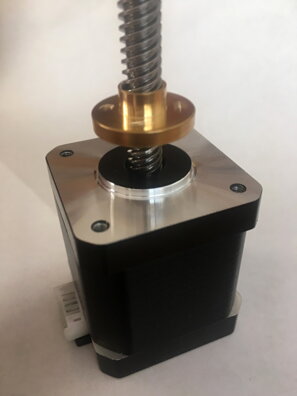 Stepper motor 0.56Nm with integrated T8x8 trapezoid and nut
