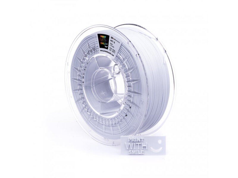 Print with Smile - Pet -G - 1.75 mm - Satine White - 3000 g Print with Smile - Pet -G - 1.75 mm - Satine White - 3000 g