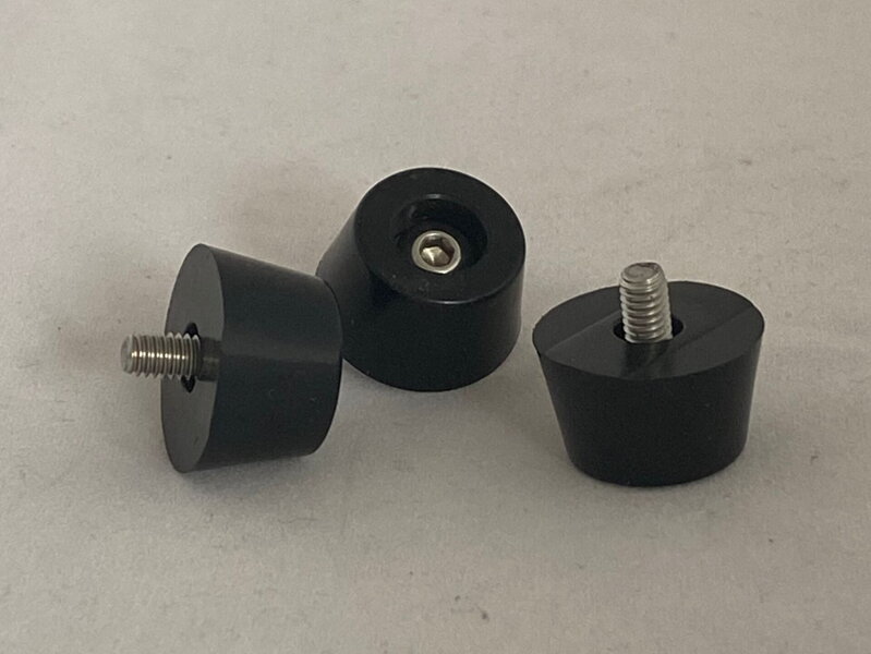 Rubber leg with a hole Rubber leg with a hole