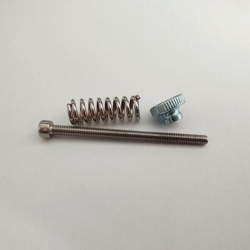 Set spring, bolt and radiated nut - proceeding Set spring, bolt and radiated nut - proceeding