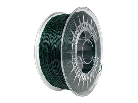 PETG FILAMENT 1.75 mm Galaxy glittering green devil design 1kg