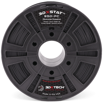 Sample 20 meters - 3dstatstat ESD PC Filament Antistatic Black 1,75mm 3DXTech