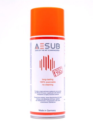 3D scanning spray evaporating orange disappearing aesub white 400 ml