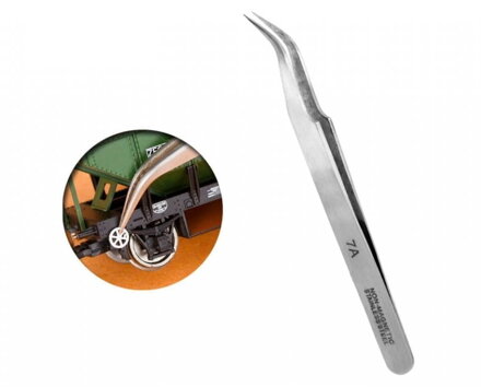 Vallejo T12004 stainless steel tweezers - bent