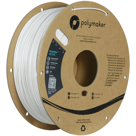 PC-FR Polymax Self-Againing Filament White 1,75mm Polymaker 1kg