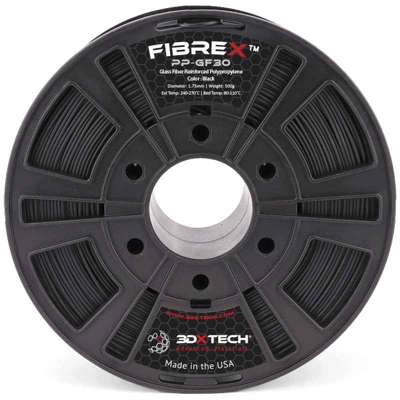 FIBREX PP GF30 FILAMENT Black 2,85 mm 3DXTECH 500 g