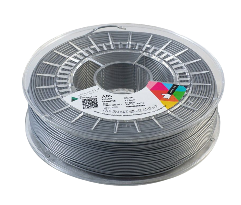 ABS FILAMENT SILVER 1.75 mm Smartfil 0.75kg