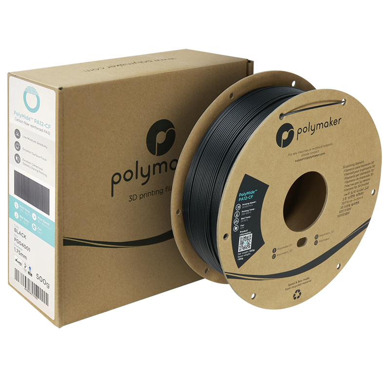 POLYMIDE ™ PA12-CF FILAMENT Black 1.75mm Polymaker 500g