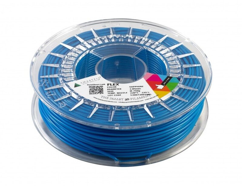 Flex Filament sapphire blue 2.85 mm smartfil 750 g Flex Filament sapphire blue 2.85 mm smartfil 750 g