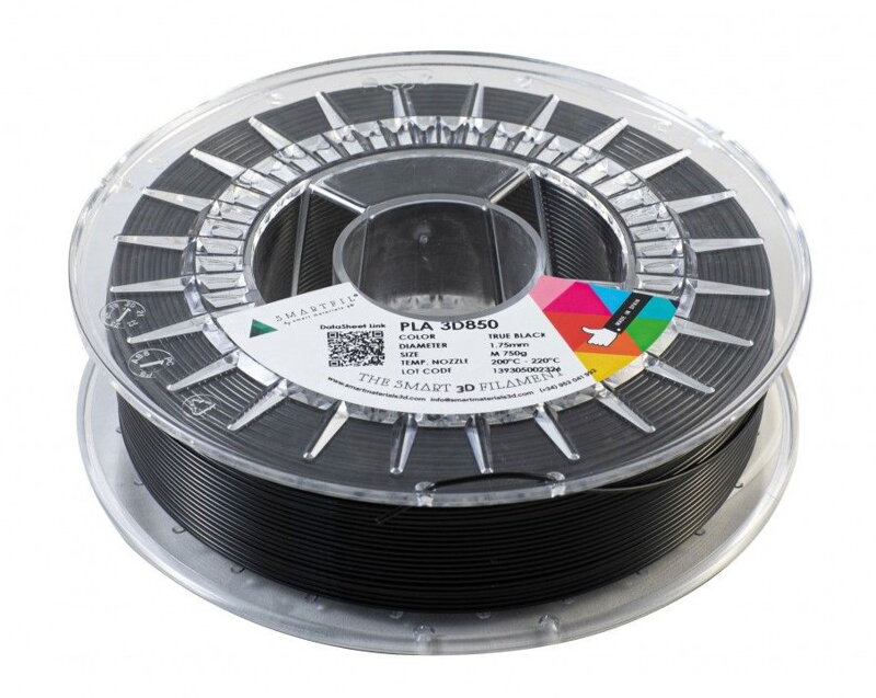 PLA 3D 850 FILAMENT Black 1.75 mm Smartfil 750 g PLA 3D 850 FILAMENT Black 1.75 mm Smartfil 750 g