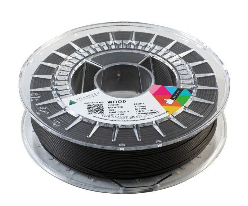 Wood Filament dark brown Eben 1.75 mm Smartfil 750 g Wood Filament dark brown Eben 1.75 mm Smartfil 750 g