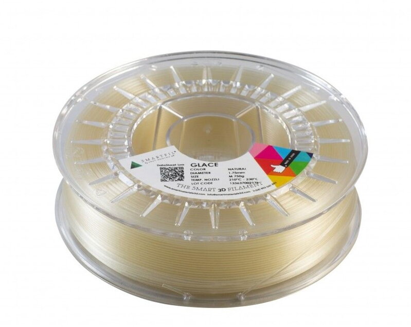 GLACE FILAMENT NATURAL transparent 1.75 mm smartfil 750 g GLACE FILAMENT NATURAL transparent 1.75 mm smartfil 750 g