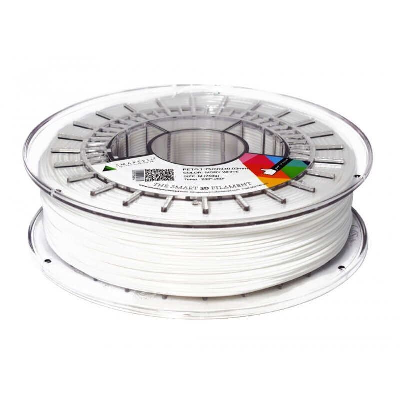 Petg Filament White 1.75 mm Smartfil 750 g