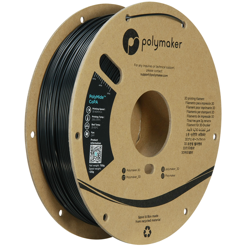 Polymide Copa Nylon Filament Black 1.75mm Polymaker 750g
