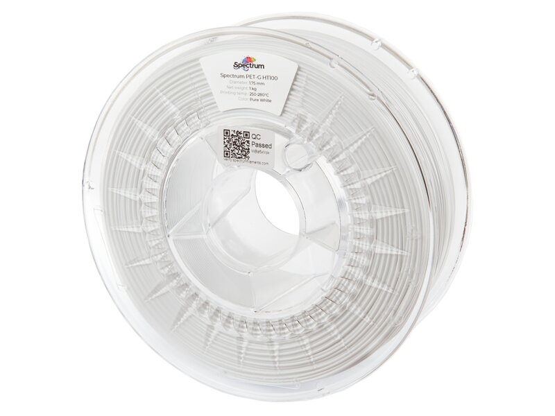 PETG HT100 FILAMENT PURE WHITE 1.75 mm Spectrum 1 kg