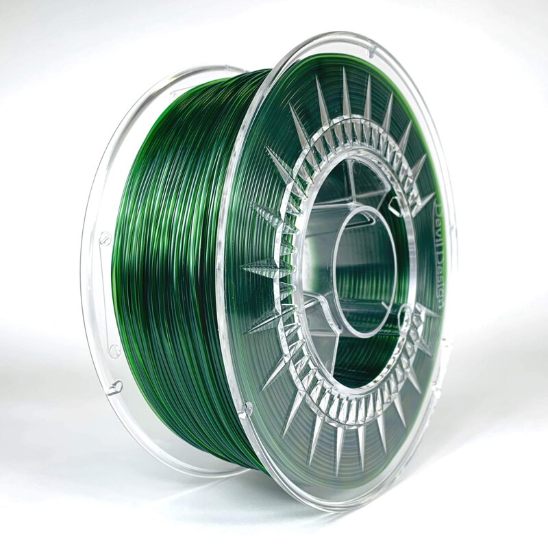 PET-G filament 1.75 mm green transparent green transparent Devil Design 1 kg