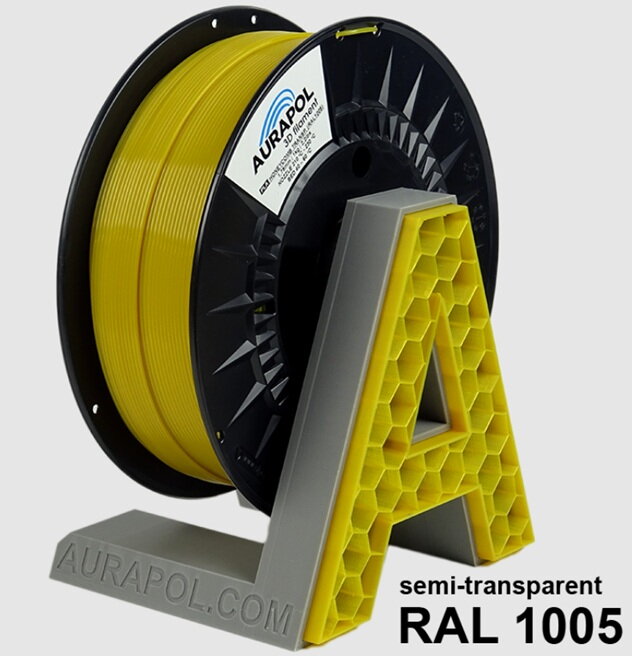 PLA filament medový semitransparentní 1,75 mm Aurapol 1kg