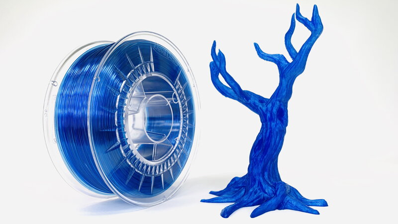 PET-G filament 1.75 mm super blue transparent Devil Design 1 kg