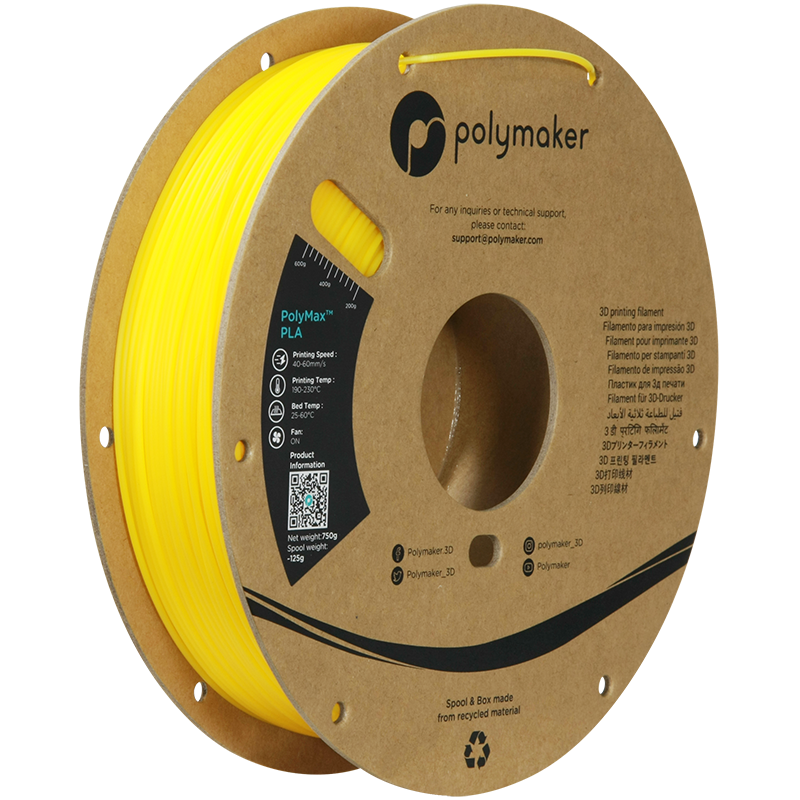 PLA PLOYMAX FILAMENT yellow 1.75mm Polymaker 750g