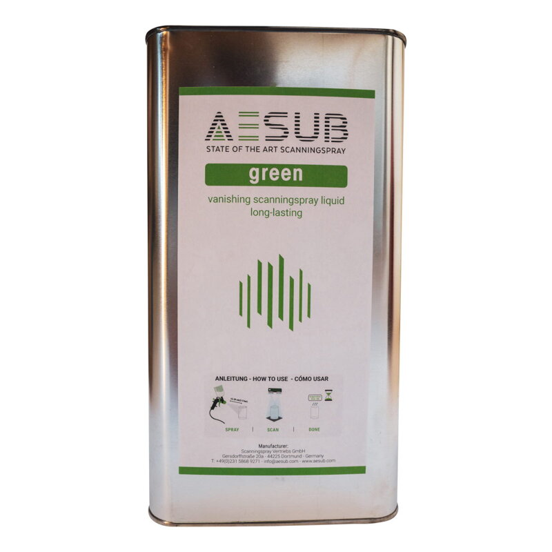 AESUB Green - Skenovací sprej – roztok do stříkací pistole - 5000 ml