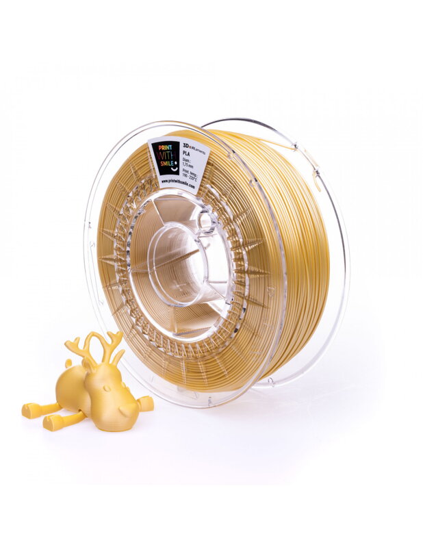 Print with Smile - Satin PLA - 1.75 mm - Yellow - 1000 g Print with Smile - Satin PLA - 1.75 mm - Yellow - 1000 g