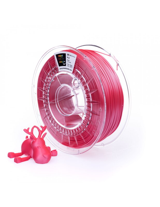 Print with Smile - Satin PLA - 1.75 mm - Peach Red - 500 g Print with Smile - Satin PLA - 1.75 mm - Peach Red - 500 g
