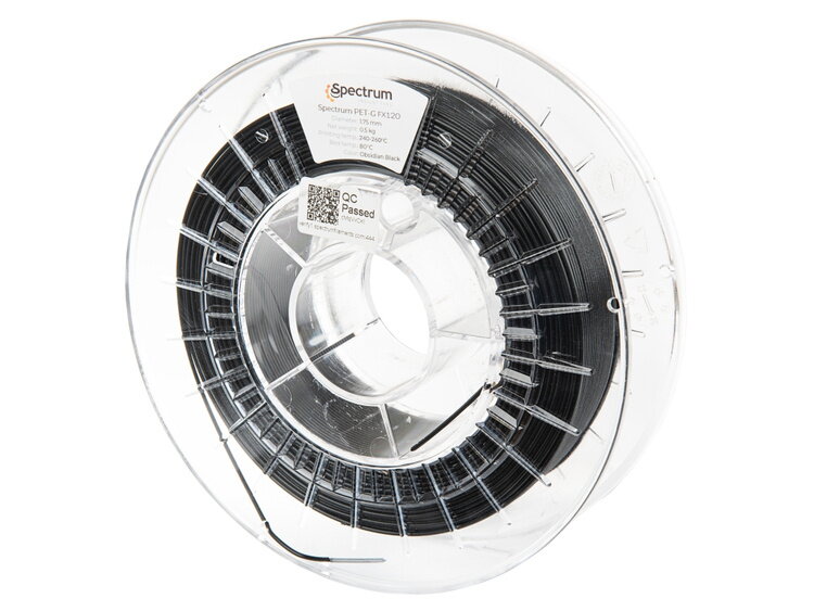 Filament Spectrum PETG TECH FX120 ČERNÁ "OBSIDIAN" 1,75 mm 0,5 kg