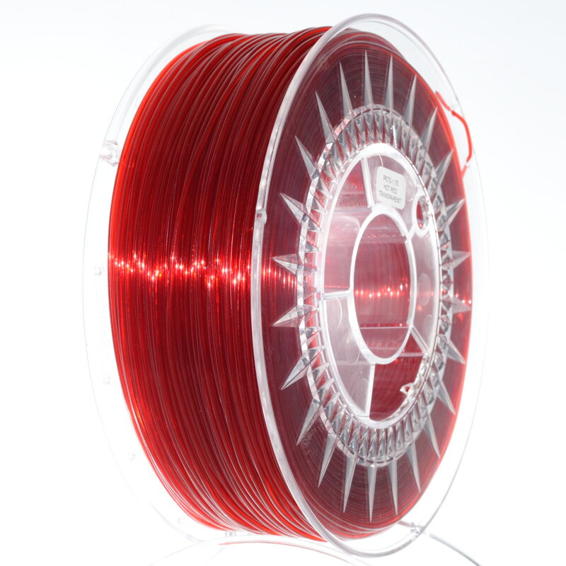 PET-G FILAMENT 1.75 mm Ruby red trance. Devil Design 1 kg PET-G FILAMENT 1.75 mm Ruby red trance. Devil Design 1 kg
