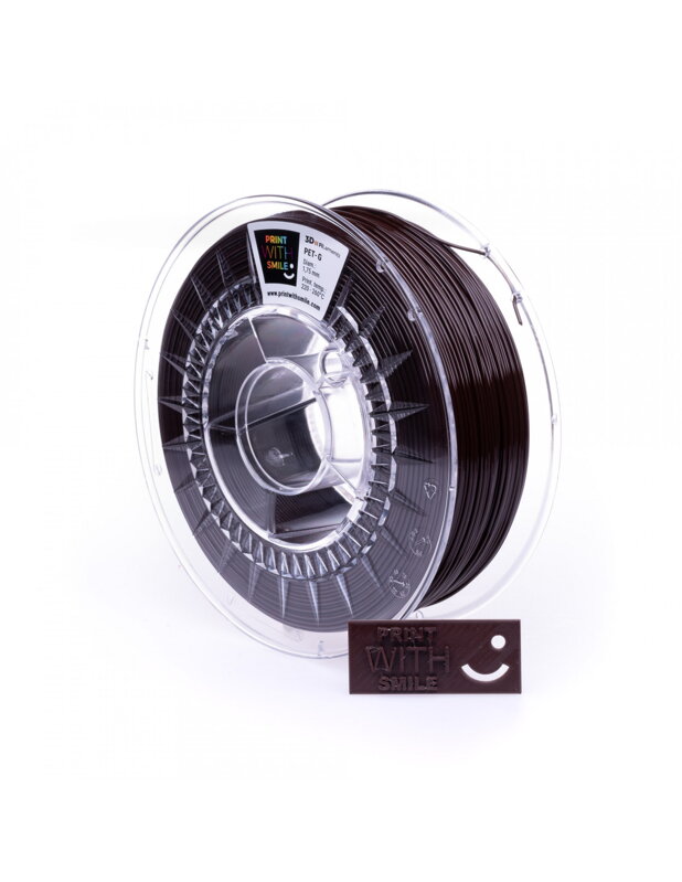 Print with Smile - Pet -G - 1.75 mm - Chocolade Brown - 1 kg Print with Smile - Pet -G - 1.75 mm - Chocolade Brown - 1 kg