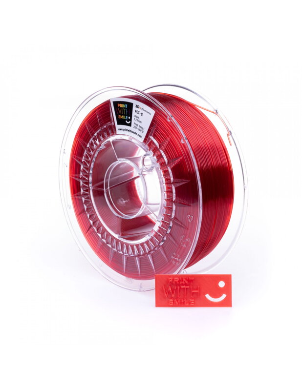 Print With Smile- Pet -G - 1.75 mm - Rubin Red - 1 kg Print With Smile- Pet -G - 1.75 mm - Rubin Red - 1 kg